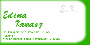 edina kamasz business card